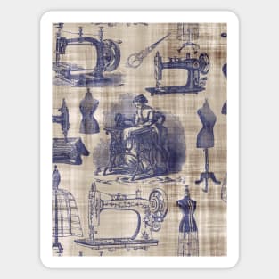 Vintage Sewing Toile Sticker